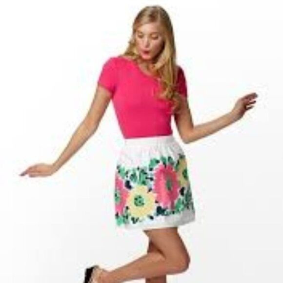 Lilly Pulitzer Doodlebug Daisy Bright Floral Mini Skirt 0 XS - Picture 1 of 5